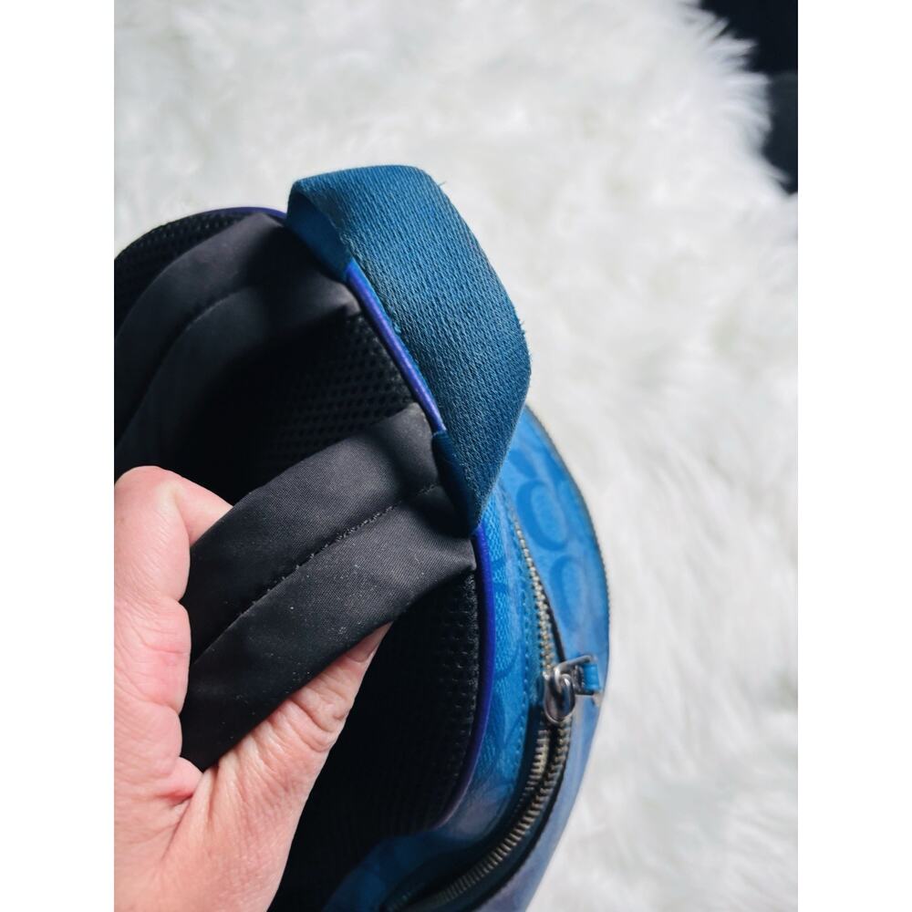 Coach RARE CA156 Court Backpack In Rainbow Signature Canvas Multi Hard To Find - Picture 10 of 15